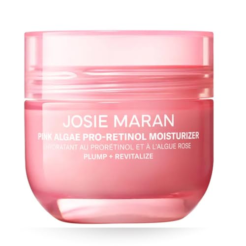 Josie Maran Pink Algae Pro-Retinol Anti-Aging Moisturizer 1.7 oz Hydrating Face Cream Fine Lines Wrinkles Firming Vegan Skincare