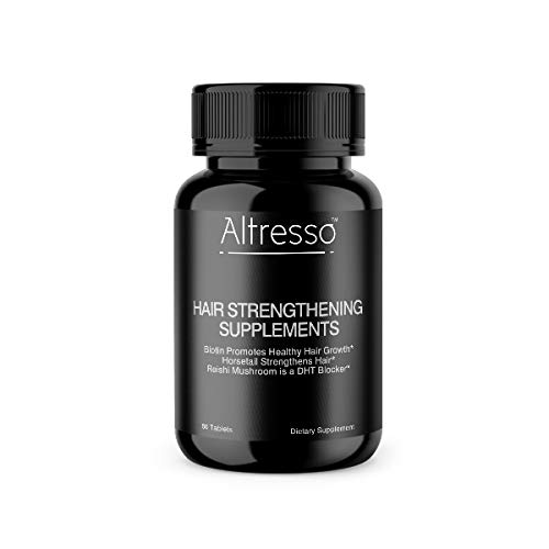 Altresso Hair Strengthening Supplements - Biotin, Horsetail, and Reishi Mushroom Capsules to Block