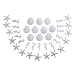LJY 40 Pieces White Resin Pencil Finger Starfish Seahorse & Seashells Set for Wedding Home Decor and Craft Project