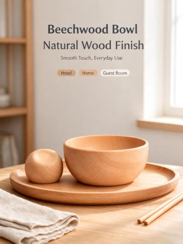 ChayWillow Japanese Beech Wood Bowl 12cm x 6cm Natural Grain - image 2