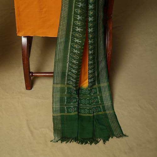 Image of Traditional Odisha Sambalpuri Ikat Cotton Dress Material for Women