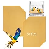 Oungy 50 PCS Gravel Liner Paper for Bird Cage 11 x 17 Inch Bird Cage Paper Liners Gravel Liner Paper Birdcage Paper Cage Liner for Birdcage Parrots Cockatiels