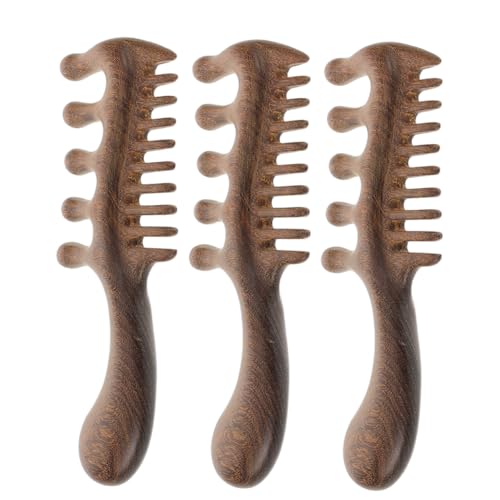Peigne de massage à dents larges bois Veemoon : dites adieu aux nœuds et douleurs crâniennes