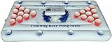 Play Now Inflatables Inflatable Beer Pong Table with Cooler - White - 6-Feet - Floating Beer Pong Pool Party Game