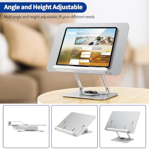 BESIGN BS02 Book Stand for Reading, Adjustable Book Holder, Ergonomic Laptop Stand, Cookbook Stand, Recipe Book Holder with Elastic Page Clips for Music Scores, Recipe, Tablet by BESIGN - Used condition - Image 6