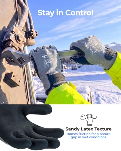 toolant 100% Waterproof Winter Work Gloves, Thermal Insulation with Grip - image 4