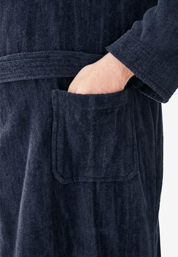 KingSize Men's Big & Tall Tall Terry Velour Hooded Maxi Robe4