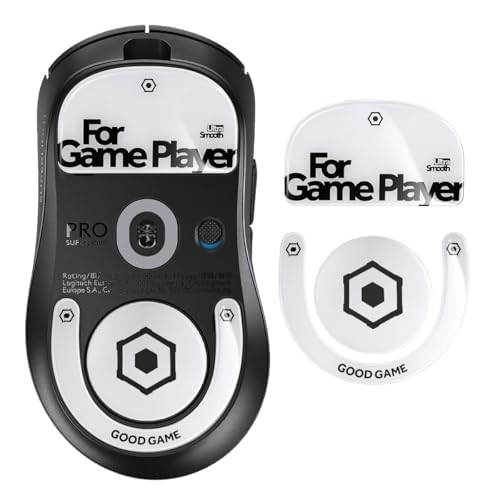 Image of immoenuc Glass Mouse Skates for 2024 Logitech G PRO X Superlight 2 DEX Lightspeed Wireless Gaming Mouse Feet Pads Smooth Durable Game Mouse Accessories (White)