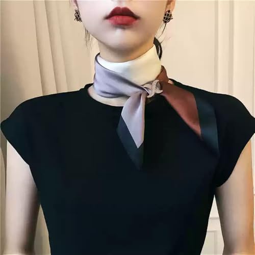 Image of Rhinestone Infinity Silk Scarf Ring Brooch for Women Fashion Crystal X Chain Shawl Scarves Buckle Clip Brooches Dainty Dress Accessories Wedding Birthday Jewelry Gift