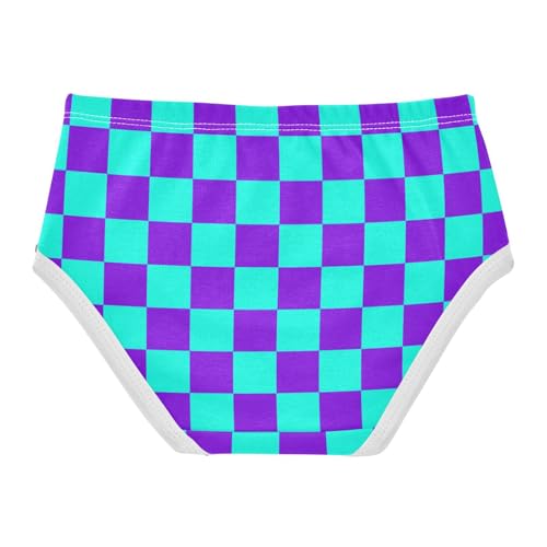 Purple and Teal Buffalo Checkered Toddler Girls's Underwear 2T2