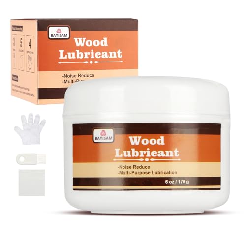 6OZ Wood Lubricant Multi-Purpose Lubricant Grease for Home Use Restore & Maintain Wooden Slide Loosen Drawer Slide Drawers Doors Hinges Eliminate Sticking & Noise