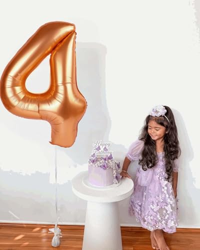 Image of Orange Number 0 Balloon 40 Inch, 0 Balloon Number for 10th 20th 30th 40th 50th 60th Birthday Decorations, Orange Party Supplies