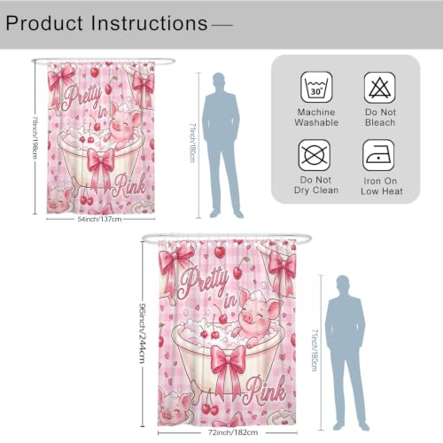 Rideau de douche imperméable et extra long protégeant le sol des projections