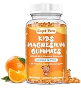 Kids Magnesium Gummies - Magnesium Glycinate Citrate Gummies Supplement for Kids &amp; Adults with Vi...
