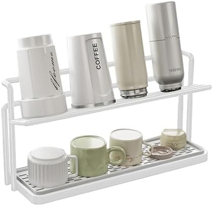 2-Tier Space-Saving Drain Rack with Removable Tray image 3
