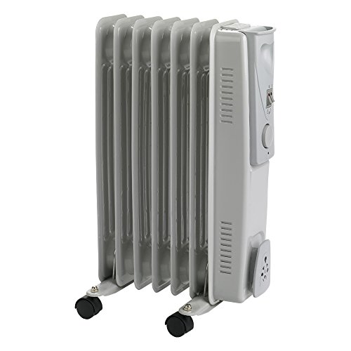 STATUS Oil Filled Radiator, 7 Fin Oil Heater, 1500W Electric Radiator Heater, OFH7-1500W1PKB,White