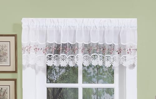 Today'S Curtain 1924 Vintage Macramé Organza Valance 14" thumb #2