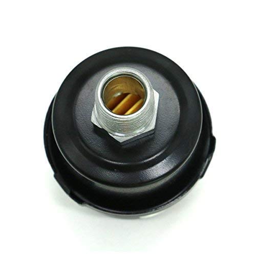 Pomeat Metal Air Compressor 1/2"PT Thread Connector Muffler Filter Silencer,Black