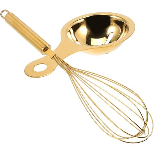 NUOBESTY Batidora Manual de Huevos de Acero Inoxidable Separador de Claras Yemas para Preparaciones de Cocina y Repostería