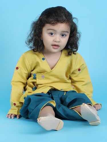 Image of POLKA TOTS Pure Cotton Traditional Dhoti Kurta Set for Baby Boys, Toddlers & Kids | Soft and Breathable Cotton Ethnic Dress for Festivals and Weddings | Traditional Elegant Indian Festive Clothing