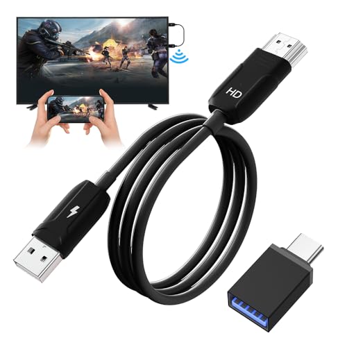 Wireless HDMI Mirroing Adapter/Cable/dongle,Streaming Stick,Wireless Display Adapter Extender Streaming Video/Audio to TV/Projector/Monitor,Suitable for iPhone/iPad/MacBook/Smartphone/Notebook