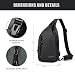 Pangogogo Umhängetasche Herren Klein, Leichte & Wasserdichte Sling Bag für Männer, Brustbeutel/Crossbody Bag für Travel, Festival, Alltag, Wandern & Radfahren (Schwarz)