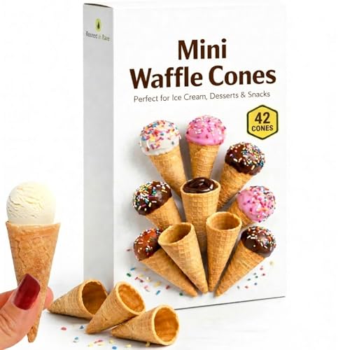 Image of Mini Ice Cream Cones, Mini Waffle Cones, Mini Sugar Cones for Cake Pops