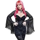 Haut Gothique Femme Boléro en Dentelle Sexy Boléro Shrug à Manches...