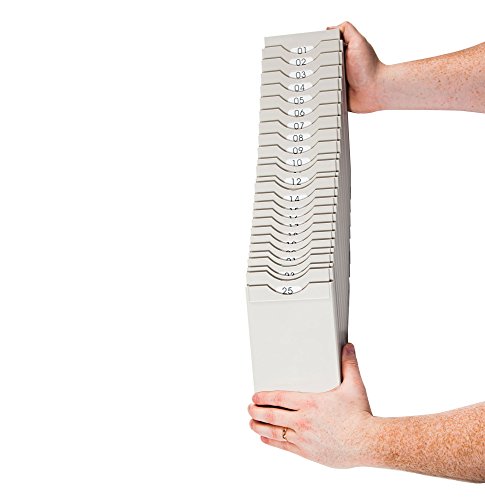 Pyramid Time Systems 400-X Expanding Time Card Rack, Expands To Up To 25 Time Cards, Made Of Lightweight, Durable Plastic, Includes Self-Adhesive Number Labels For Assigning Card Slots, Grey #TOP2