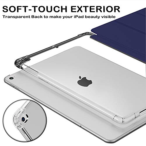 Image of DuraSafe Cases for iPad 9.7 5th 6th Gen Air 1st 2nd Generation [iPad 5 6 Air 1 2] A1893 A1822 A1566 A1474 MH2V2HN /A MRM52HN /A Slim Cover with AirCushion Corner for Extra Shock Protection - Navy Blue