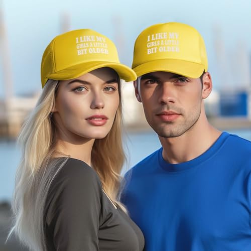 Image of I Like My Girls A Little Bit Older Trucker Hat Snapback Hat Funny Hats for Men Women