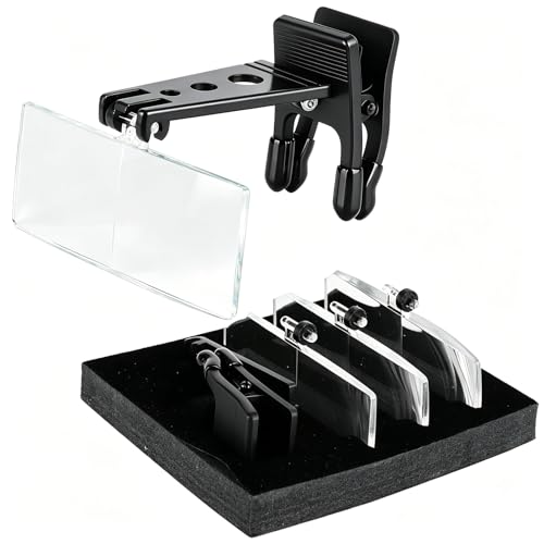 Aufsteckbrille Lupen Kit, 4-Teiliges Brillenlupen-Set 1,5 X 2,5 X...
