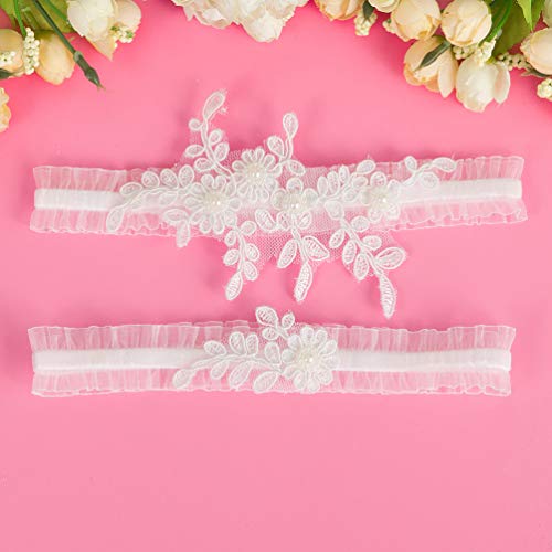 Wedding Garters Bridal Garters Set Satin Stretchy Belt Floral Bride Garter For Wedding Day #TOP1