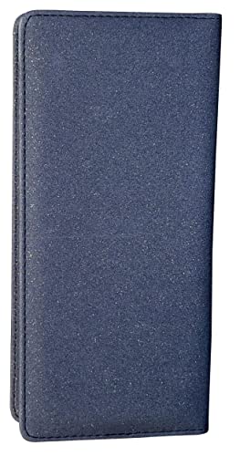 Acclaim Rigid Lawn Bowls Bowling Scorecard Holder Lightly Padded Plain Colour Sparkle Finish 23 cm x 11 cm with Spring Clip & Pen Loop (Black) - Image 4