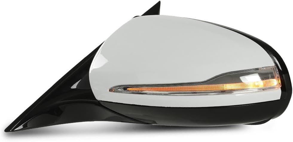 PIT66 Side Door View Mirror W/Blind Spot Left Driver Side White 1pcs Compatible with Benz W213 E Class E300 2016-2020