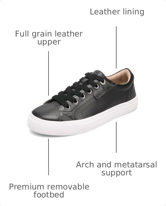 Image of Taos Plim Soul Lux Women's Sneaker - Soft Premium Leather Lace Up Sneakers with All Day Walking Comfort and Support