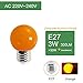 Produktbild Farbige GlüHbirnen,5 Stück Bunte E27 Glühbirne LED 3W Lampe Globe Lampada AC 220V SMD 2835 RGB Taschenlampe LED Scheinwerfer Bomlillas-Orange