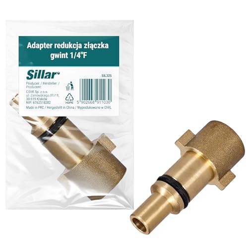 Sillar Adaptador para hidrolimpiadoras a 1/4' 160 bar compatible con hidrolimpiadoras Nilfisk, Stihl, Husqvarna - recambio