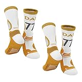 2 Pairs Doncic Basketball Socks for Men, #77 Lucky Number Sports Socks With 3D Ankle Protection for Youth Boys, Athletic Accessories Great Gift for Doncic Fans (5.5-11.5)