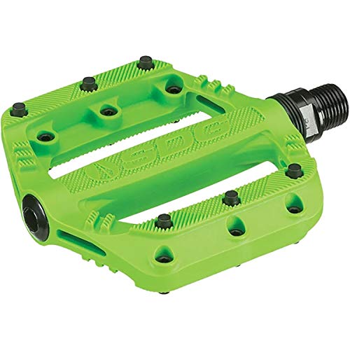 SDG Components, Slater, Platform Pedals, Body: Nylon, Spindle: Cr-Mo, 9/16'', Green, Pair