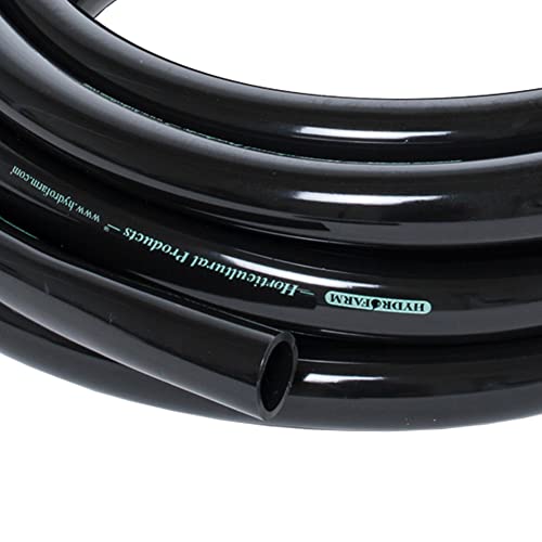 Active Aqua 0.75 Inch Inside Diameter Vinyl Tubing for Indoor Vegetation Growing Hydroponic Irrigation Systems and Tanks, 25 Feet, Black