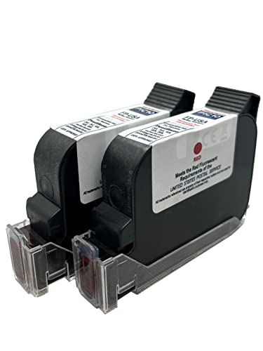 Fp Postbase Pic10 Fluorescent Red Ink Cartridge Set Franco Postalia #TOP4