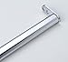 1 tubo armadio, attaccapanni, asta appendiabiti, metallo, cromato lucido, ovale, lunghezza complessiva 600 – 900 mm, diametro 22 x 15 mm