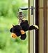 Puzzled Black Bear Plush Keychain Stuffed Animal Toy - Soft Plush Wild Life Animal Black Bear Charm Keyring, Decorative Plush Toy Accessory Fun Buddy - 4 Inches