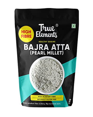 Image of True Elements Bajra Atta 1kg - Bajra Flour, Bajri | Millet Flour | 100% Natural & Gluten Free | High Fibre Atta