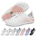 SAGUARO Scarpe Barefoot Minimaliste Donna Scarpette da Acqua Traspiranti Asciugatura Rapida Scarpe da Scoglio Antiscivolo per Bagno Spiaggia Yoga Surf, Arancione, 39 EU