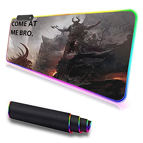 RGB Gaming Mouse Pads Classic Gaming Characters Pictures Mouse Pad Mouse Pad Guild Wars 2 RGB Gaming Mouse Pad Colorful Luminous Mouse Pad LED Light Table Pad Gaming Keyboard Pad-S/600MMx300MM