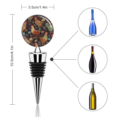 Bouchon de vin poulet réutilisable hermétique pour bouteilles - 3