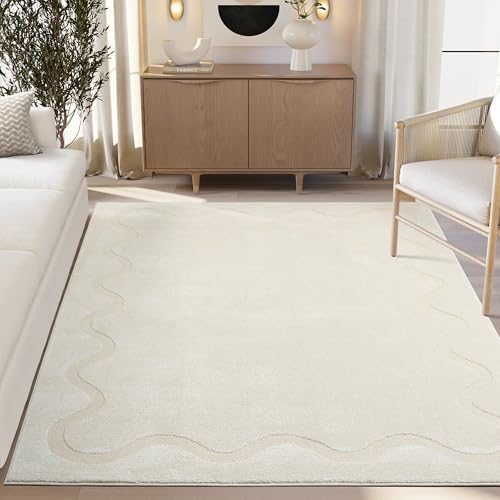 Tapete beige Abani 8' x 10' para sala y dormitorio miniatura 1