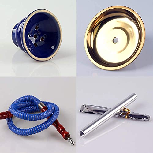 LSZ Shisha-Set 53cm Hukahn Shisha Set, 2 Schlauchhukahn Legierung Elefant Dekoration Glashuka for Clubparty Shisha-Set – Bild 4